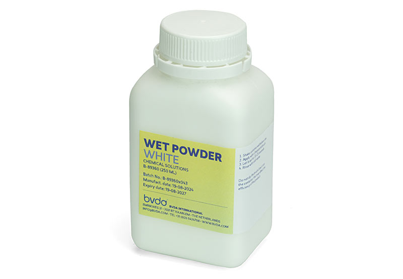 wet powder white